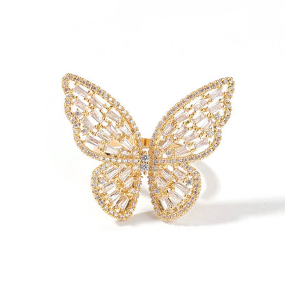 Pearl butterfly ring